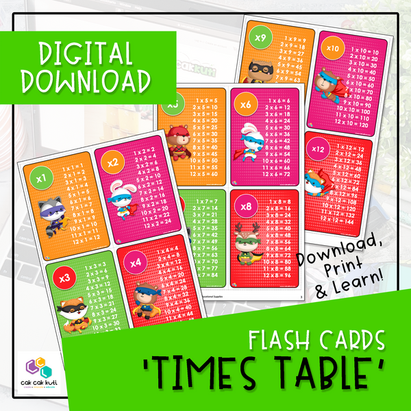 Flash Cards - Times Table (Digital Download)
