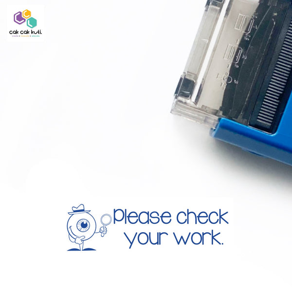 'Please Check Your Work' Self-Inking Stamp