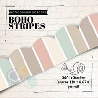 Boho Stripes Noticeboard Borders