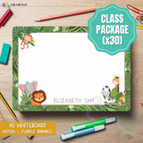 W2527 - Jungle Animals (Personalised A5 Whiteboard)