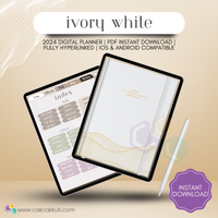 2024 Digital Academic Planner (IVORY WHITE)