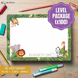 W2527 - Jungle Animals (Personalised A5 Whiteboard)