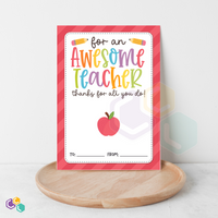 Teacher Appreciation Cards