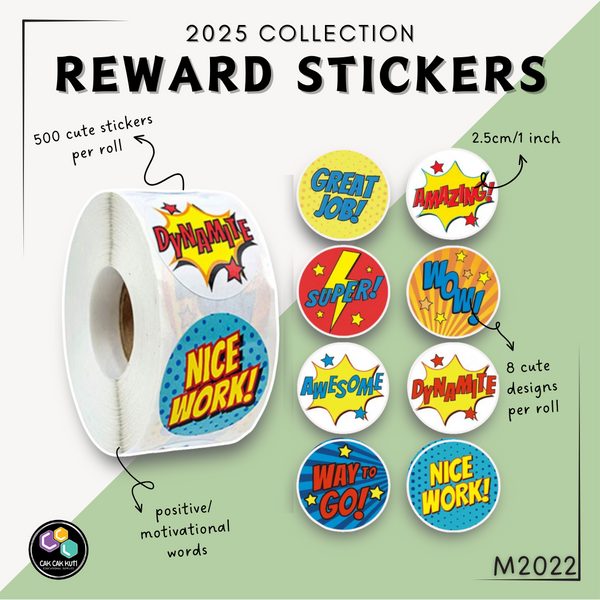 M2022 - Roll of 500 Reward Stickers