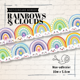 Rainbows & Clouds Noticeboard Border
