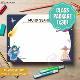 W2534 - Space World (Personalised A5 Whiteboard)