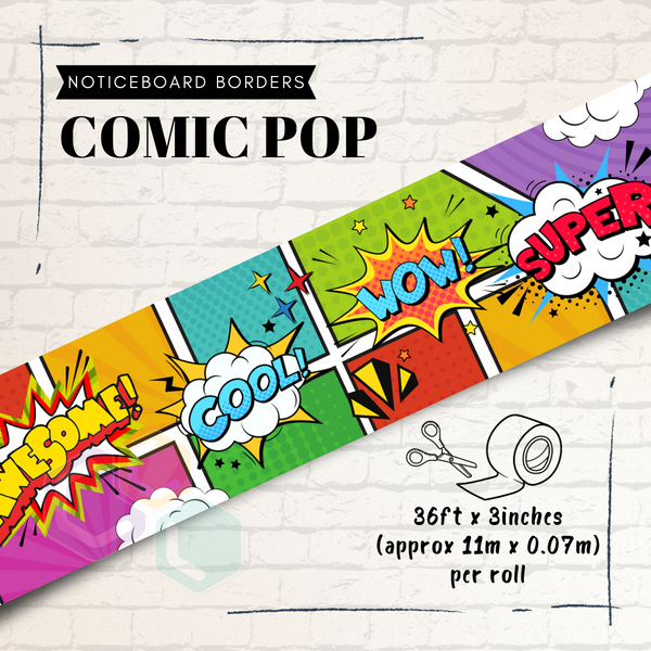 Comic Pop Noticeboard Borders