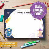 W2534 - Space World (Personalised A5 Whiteboard)