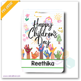 L2066 - Painted Hands Personalised Bag Tag