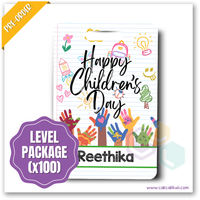 L2066 - Painted Hands Personalised Bag Tag