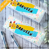 PB012 - Bright Doodles Personalised Pencil Box