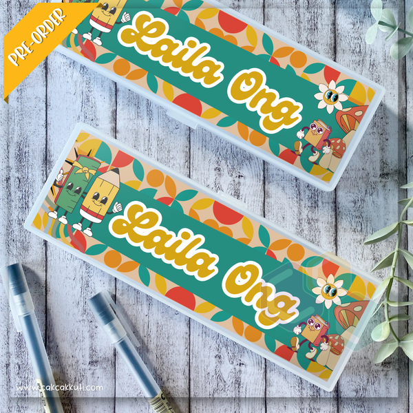 PB016 - Groovy Personalised Pencil Box