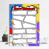 'Comic' Birthday Chart