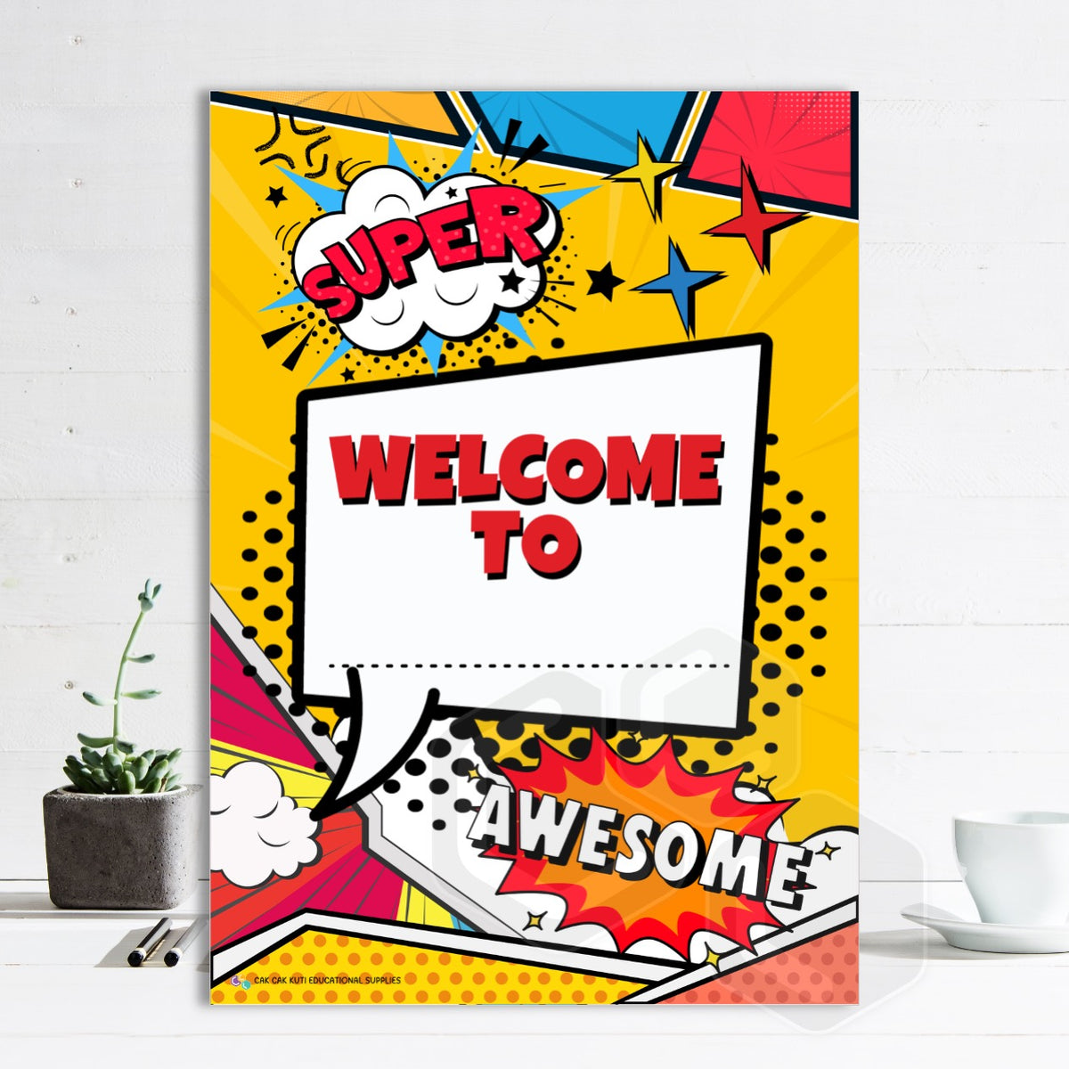 'Comic' Welcome Sign – Cak Cak Kuti