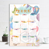 'Watercolours' Birthday Chart (CL)