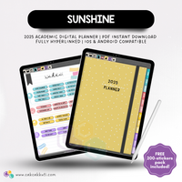 2025 Digital Academic Planner (SUNSHINE)