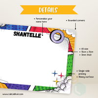 W2546 - Comic Strip Personalised A5 Whiteboard
