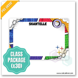 W2546 - Comic Strip Personalised A5 Whiteboard