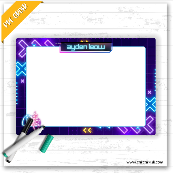 W2548 - Gamer Personalised A5 Whiteboard