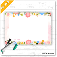 W2549 - Flower Garden Personalised A5 Whiteboard