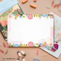 W2549 - Flower Garden Personalised A5 Whiteboard