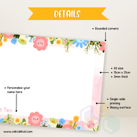 W2549 - Flower Garden Personalised A5 Whiteboard