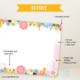 W2549 - Flower Garden Personalised A5 Whiteboard