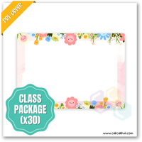 W2549 - Flower Garden Personalised A5 Whiteboard