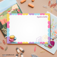 W2552 - Macarons Personalised A5 Whiteboard