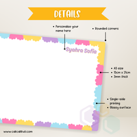 W2552 - Macarons Personalised A5 Whiteboard