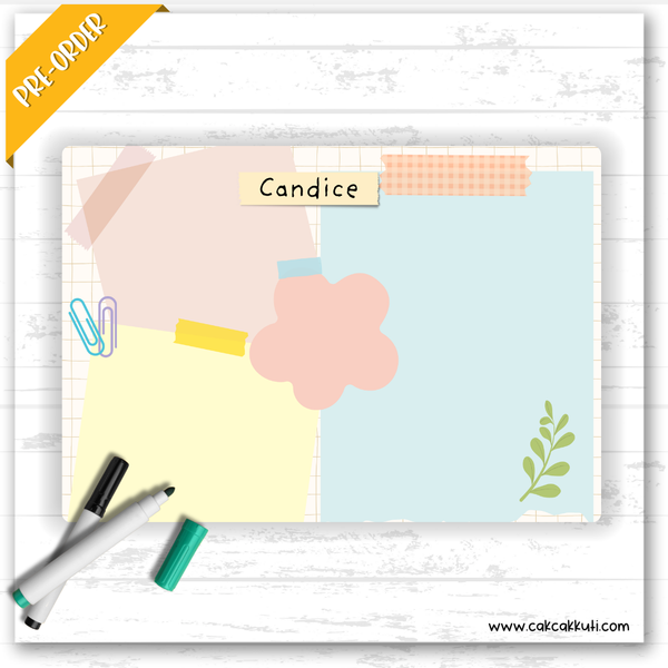 W2553 - Sticky Notes Personalised A5 Whiteboard