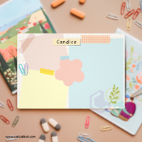 W2553 - Sticky Notes Personalised A5 Whiteboard