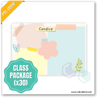 W2553 - Sticky Notes Personalised A5 Whiteboard