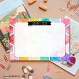 W2554 - Watercolours Personalised A5 Whiteboard