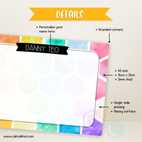 W2554 - Watercolours Personalised A5 Whiteboard