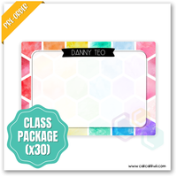 W2554 - Watercolours Personalised A5 Whiteboard