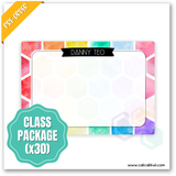 W2554 - Watercolours Personalised A5 Whiteboard