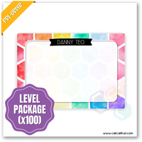 W2554 - Watercolours Personalised A5 Whiteboard