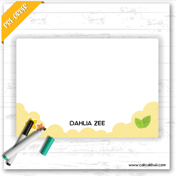 W2555 - Simply Yellow Personalised A5 Whiteboard