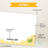 W2555 - Simply Yellow Personalised A5 Whiteboard