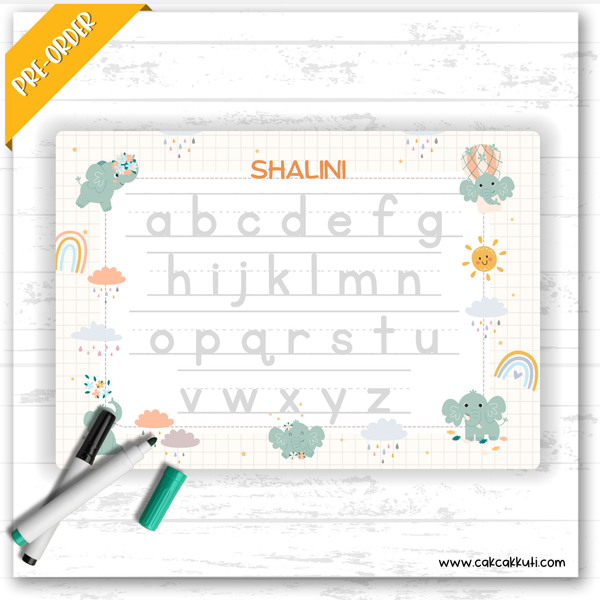W2556 - Alphabet Tracing Personalised A5 Whiteboard