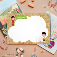 W2558 - Ethnic Edition (Malay) Personalised A5 Whiteboard