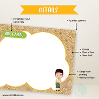 W2558 - Ethnic Edition (Malay) Personalised A5 Whiteboard