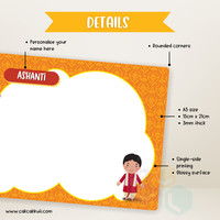 W2559 - Ethnic Edition (Indian) Personalised A5 Whiteboard