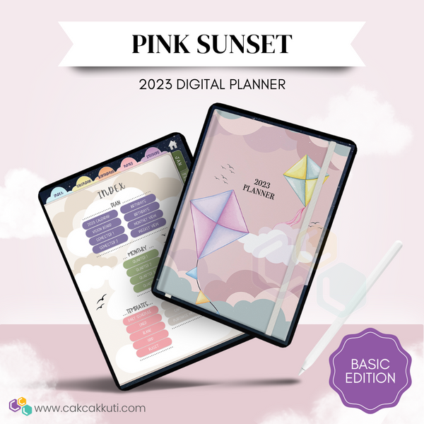 2023 Digital Planner BASIC Edition (PINK SUNSET)