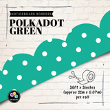 N1009 - Polkadots Green Noticeboard Borders