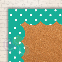 N1009 - Polkadots Green Noticeboard Borders