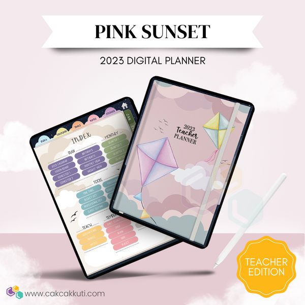 2023 Digital Planner TEACHER Edition (PINK SUNSET)