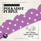 Polkadots Purple Noticeboard Borders