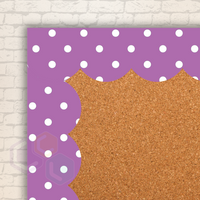 N1010 - Polkadots Purple Noticeboard Borders